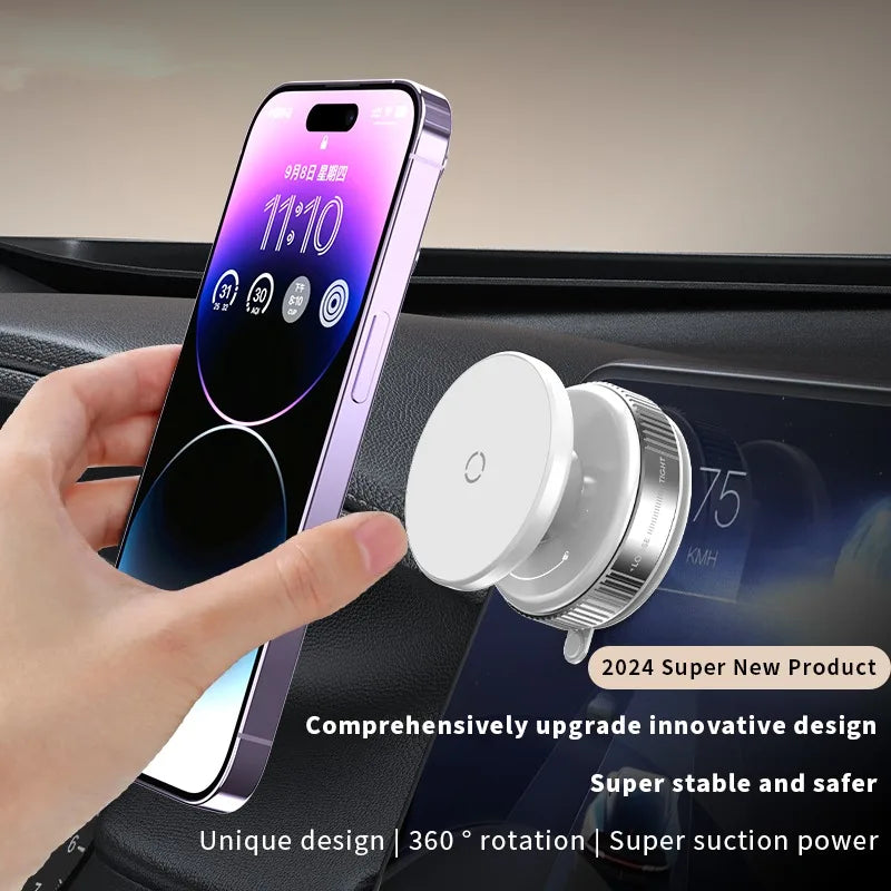 Magnetic Car Phone Mount – Strong Suction 360°